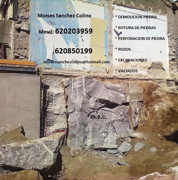 demolicion de piedra en muros