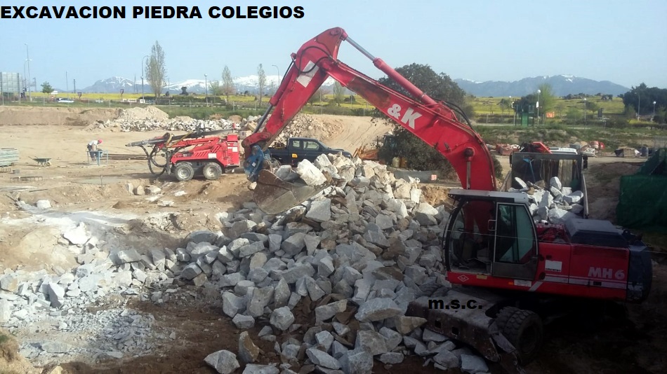 excavacion piedras colegios